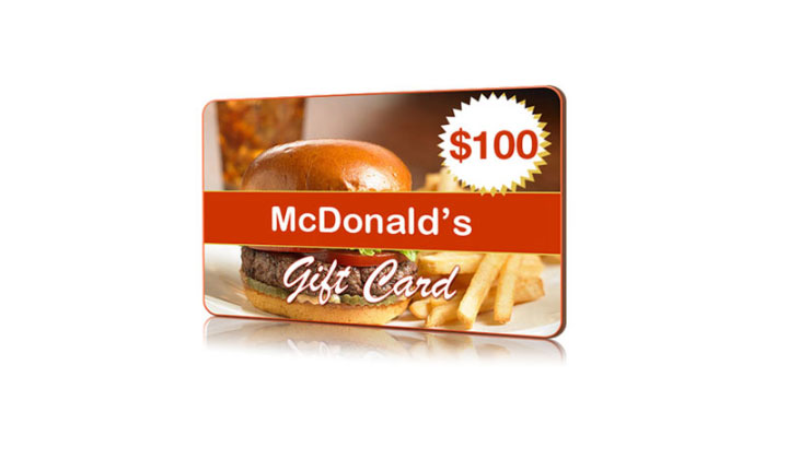 FREE McDonalds Gift Card