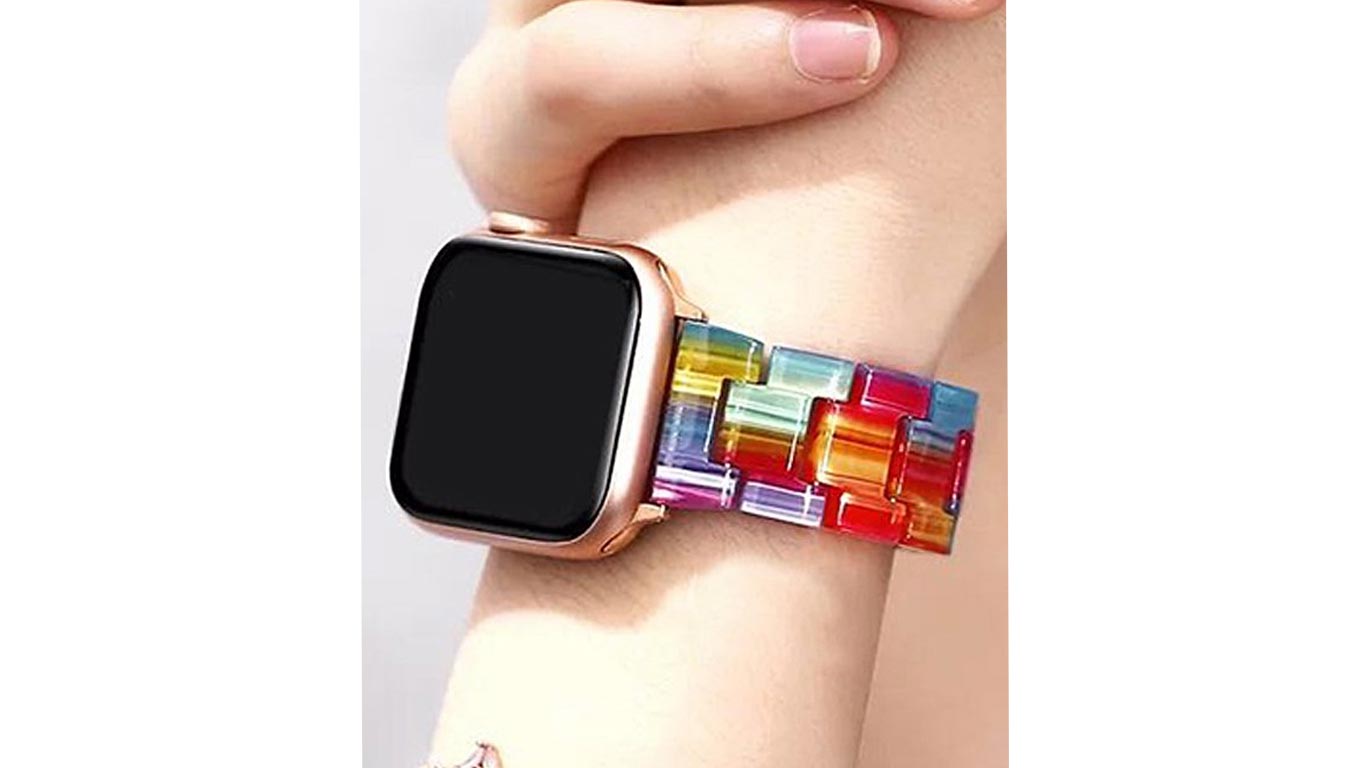 Epic Deals | Rainbow Resin Link Apple Watch Replacement Band