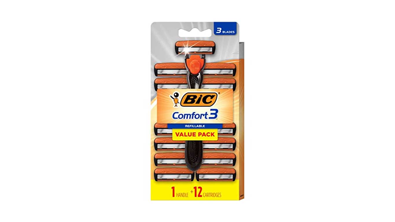 BIC Comfort 3 Refillable Disposable Razors for Men