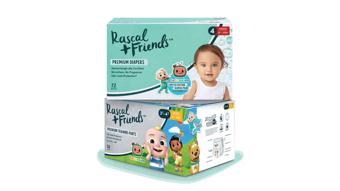 Get CoComelon Diapers by Rascal + Friends!
