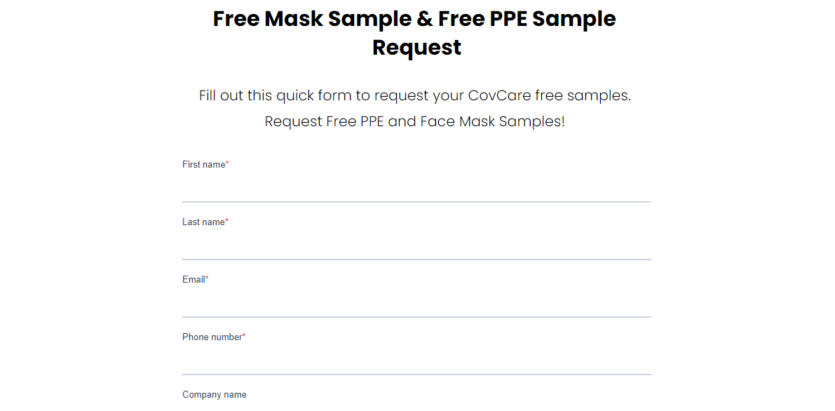 Free CovCare Product Samples