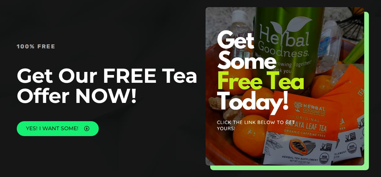 Free Herbal Goodness Tea Sample