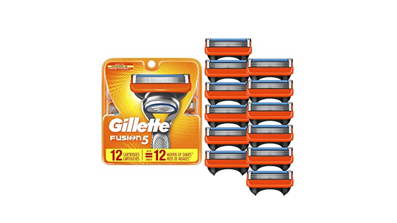 Gillette Fusion5 Mens Razor Blade Refills, 12 Count